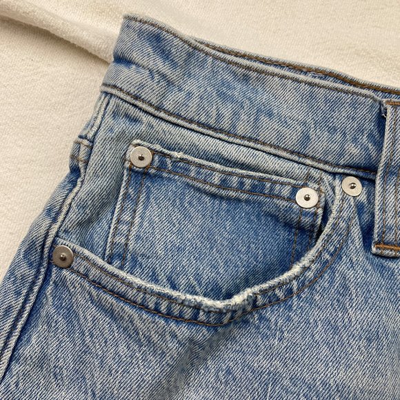 NWT Madewell Distressed Superwide-Leg Jeans Light Wash ND543 High-Rise Cropped - Picture 9 of 16